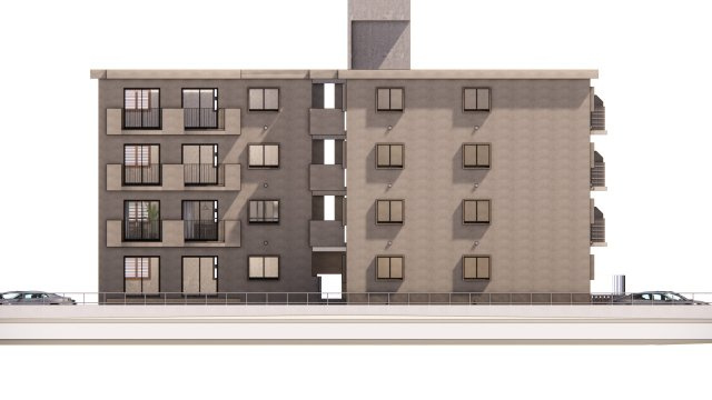 那覇市天久１丁目の賃貸マンションの外観パース