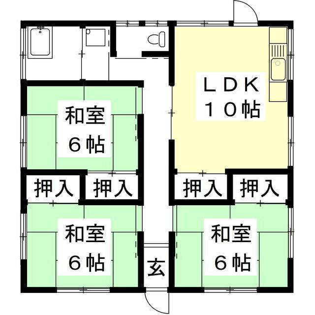 敷島町7丁目貸家　の間取り