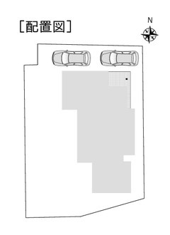 安曇野市明科中川手　中古戸建の区画図|敷地内にカースペースも確保しています。