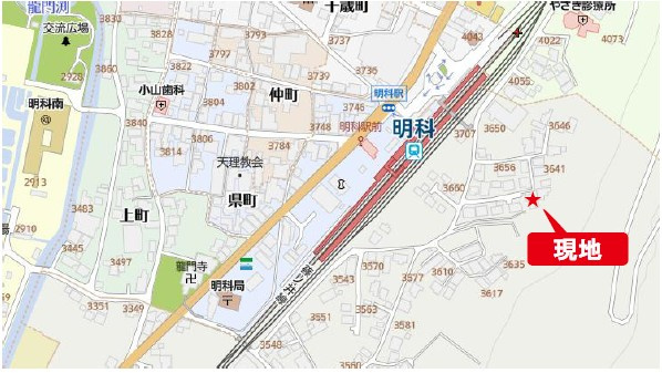 安曇野市明科中川手　中古戸建の地図|現地案内図です。