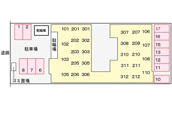 グリーンハイツの区画図