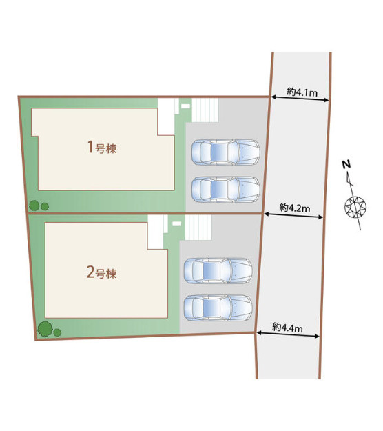 沼津市東熊堂の新築一戸建の区画図