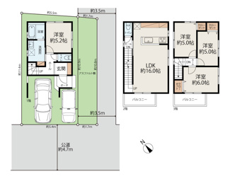 【間取り】 | 【プレイワーク榎元町4丁】榎小・新築建売・４LDK・駐車２台 | 間取りです♪