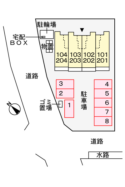 ハイツ門寿の区画図