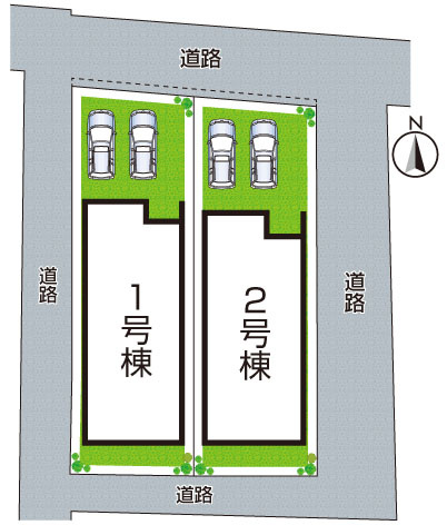 ●5(土)6(日)現地案内可能！　奈良市芝辻町　全2邸の区画図|全2区画