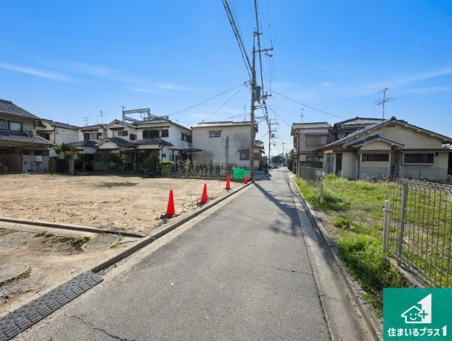 ●5(土)6(日)現地案内可能！　奈良市芝辻町　全2邸の前面道路含む現地写真|周辺は閑静な住宅街です。前面道路もしっかりと有りますので車の出し入れも安心ですよ！