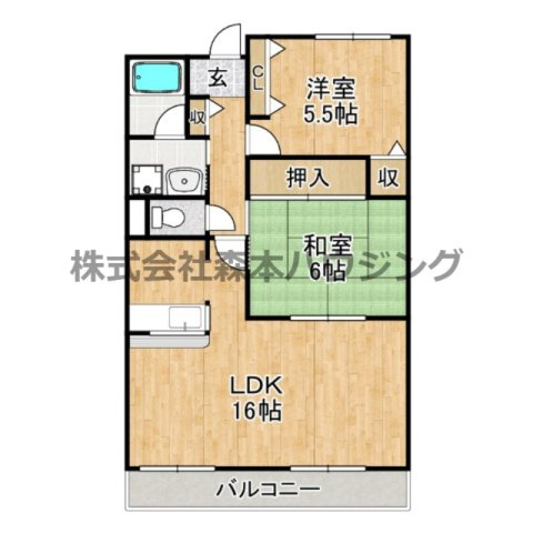 【間取り】 | 　ベルデュール四條畷