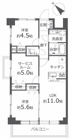 ルックハイツ金町の間取り