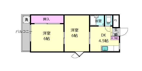 シティパレス21生駒俵口町パート1の間取り