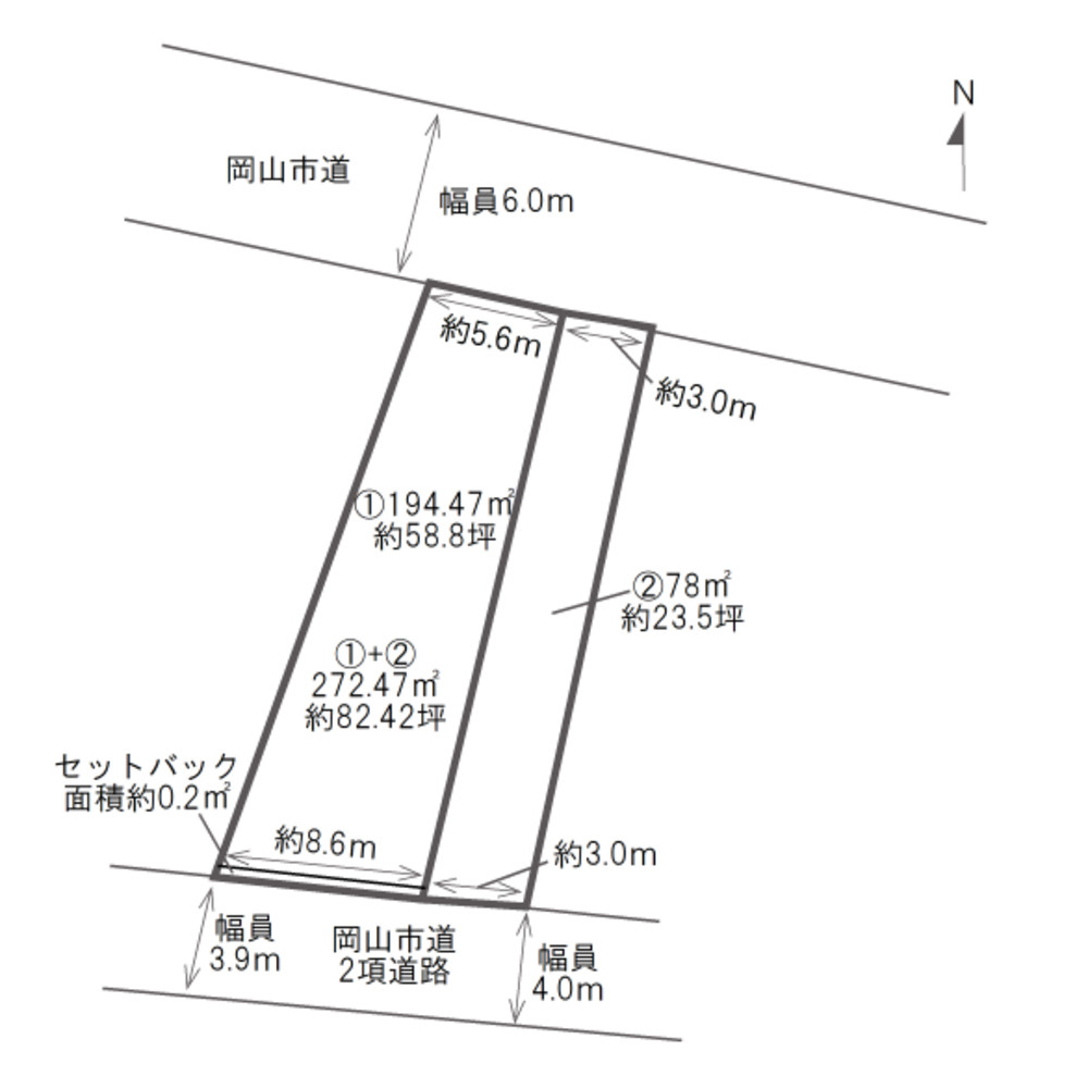 岡山市中区国府市場の土地図