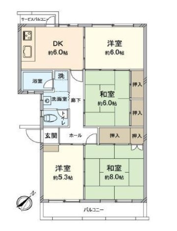 枚方東山住宅5棟の間取り|間取り図はいかがですか？ご希望を叶える間取りですか？リビングの広さは？水回りの位置は？カウンターキッチン？など色々な情報が集約されています。弊社ではリフォームなどのご相談も承っております。