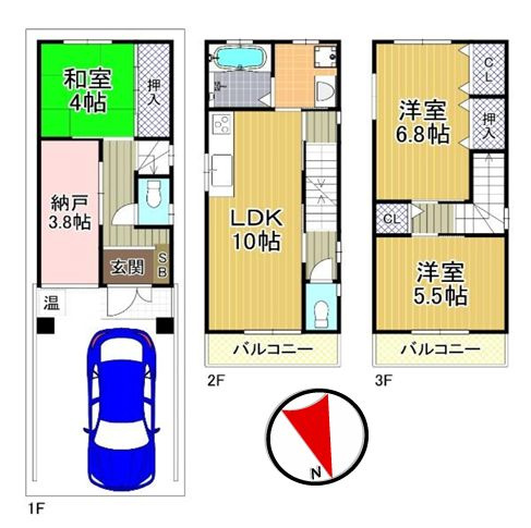 【間取り】 | 大阪市港区池島３丁目戸建