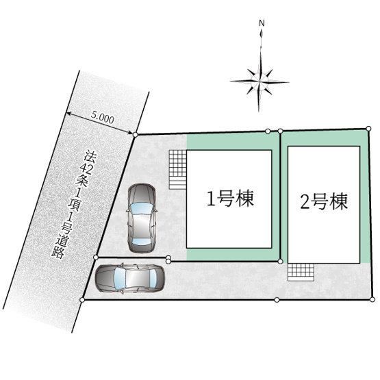 【区画図】 | ご家族様のプライベート空間が確保できる素敵な間取りです。また敷地ゆったりですので、おうち時間を楽しむのにもぴったりですね♪