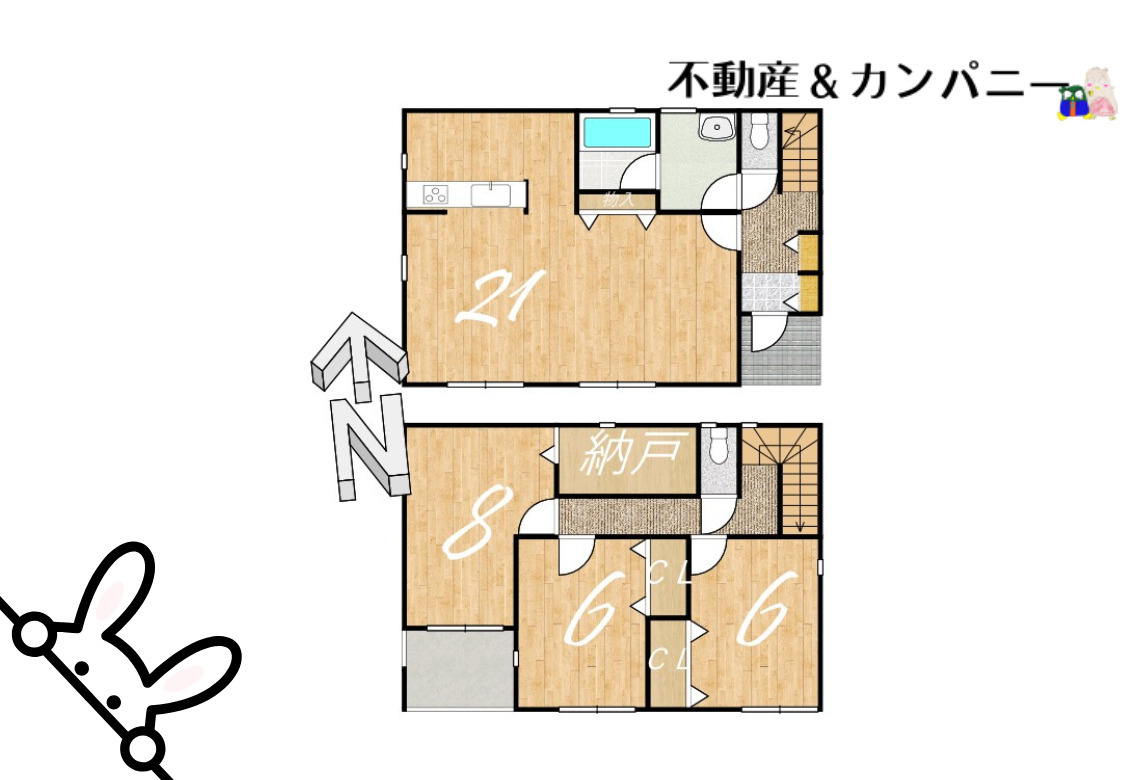 クレイドルガーデン星岡第1-3号棟　松山市星岡三丁目新築戸建の間取り