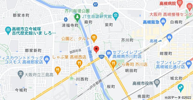 サンライズ芥川の地図