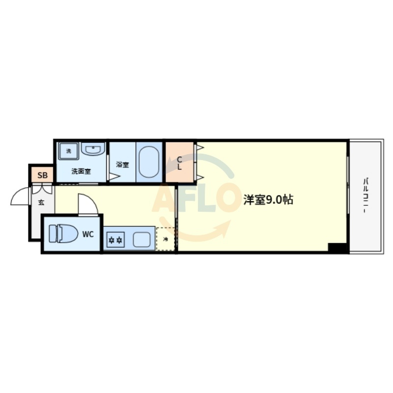サザンクレスト堺の間取り|サザンクレスト堺　開放感のある間取り