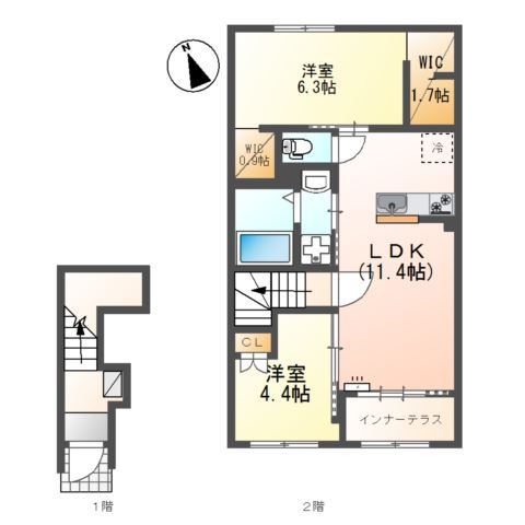 【間取り】 | （仮）南方３丁目賃貸アパート新築工事