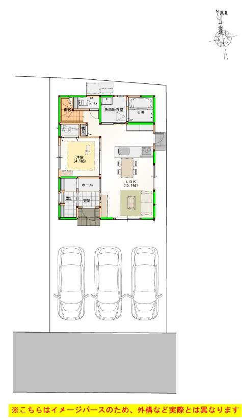 高知市新本町1丁目　新築戸建　プレミアム仕様　②　（全2区画）の区画図|②　土地面積　132.93㎡（約40.21坪）建物面積　103.02㎡（約31.16坪）