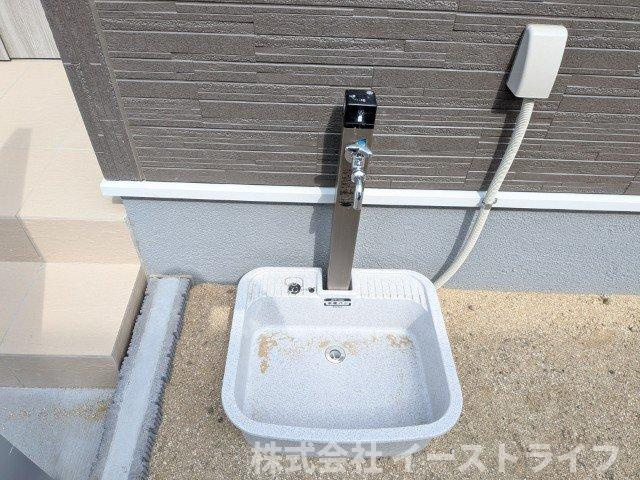 【新築戸建】　いわき市小名浜大原1期　全6棟　長期優良住宅のその他|4号棟写真　外水栓が設置されています。