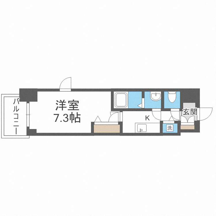 プランドール北浜の間取り