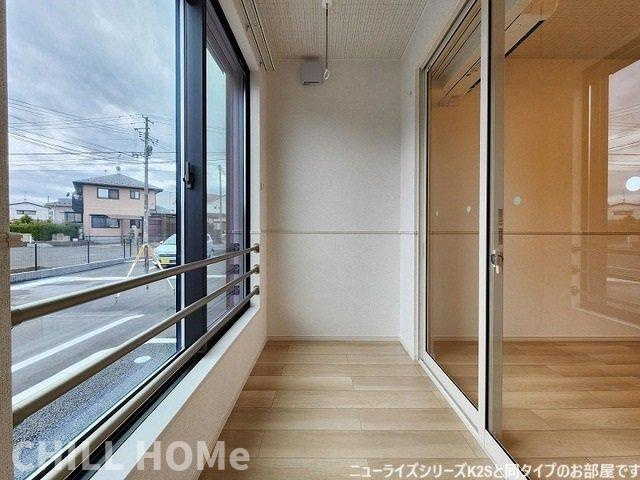 パークアクシス藤岡・Ａのバルコニー|当社、チルホームのHPもご覧ください(^^)/物件情報多数♪