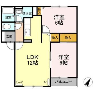 【間取り】 | エスポワール　Ｂ棟