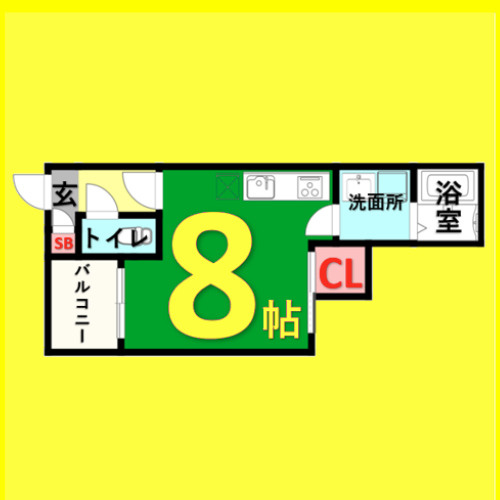 REGALEST-KLC名西　名古屋市賃貸　仲介手数料無料の間取り