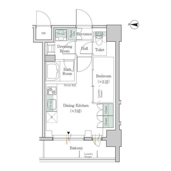 【間取り】 | ワンルーフレジデンス錦糸町