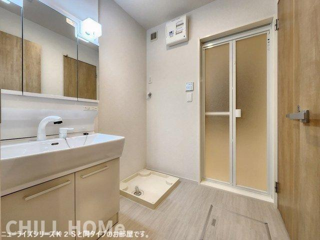 パークアクシス藤岡・Ａの洗面所|当社、チルホームのHPもご覧ください(^^)/物件情報多数♪