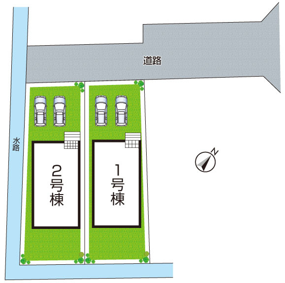 加古川市加古川町友沢　第8期　新築一戸建ての区画図|全2区画