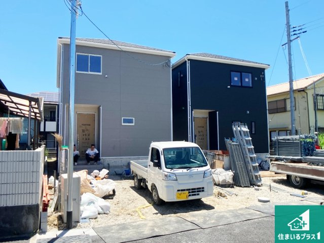 加古川市加古川町友沢　第8期　新築一戸建ての外観|周辺は落ち着いた街並みの住宅地！子育てがしやすい住環境です！まだ未完成ですが、現地でしかわからない事もございます。是非一度ご覧ください。