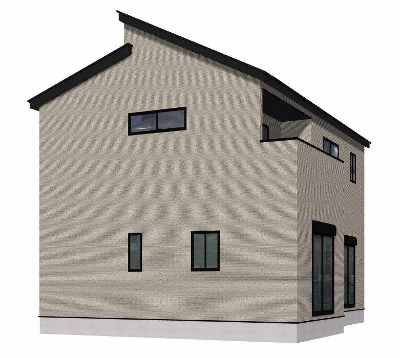 ーAdobeーアドブルー小倉北区木町2丁目3期　【小倉北区　新築戸建て】の外観パース|ーAdobeーアドブルー小倉北区木町2丁目3期　【小倉北区　新築戸建て】