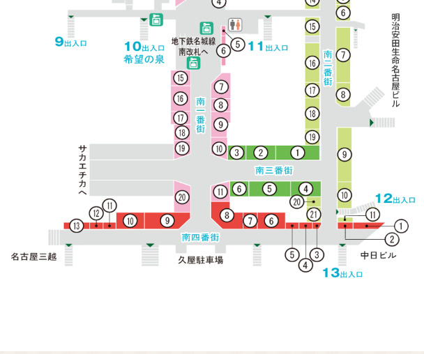 栄森の地下街　南四番街の間取り