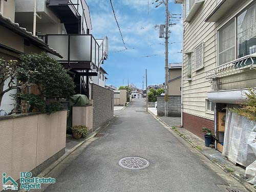 等持院西町 土地の前面道路含む現地写真