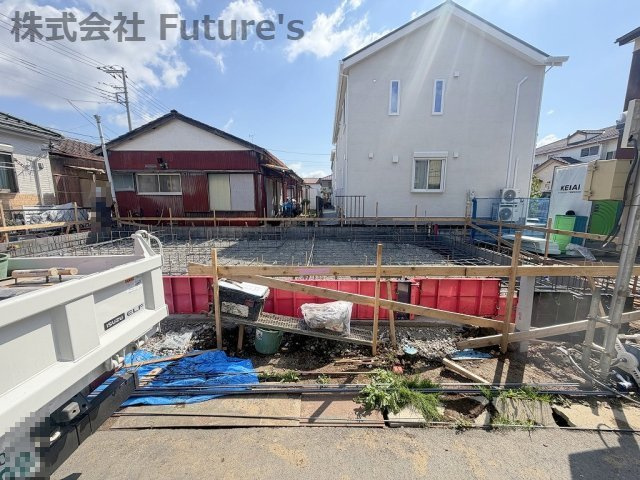 三郷市新和2丁目　新築戸建　全1棟の外観|現地の写真になります。