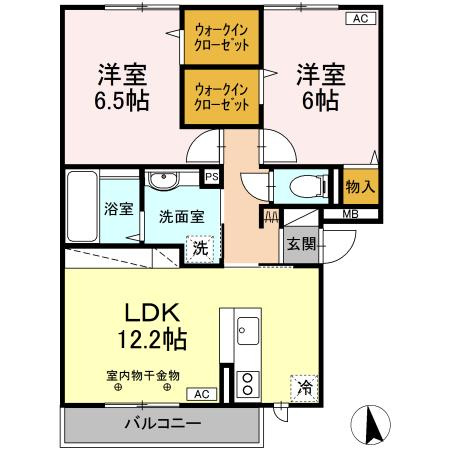 オーベル向中野　Ａの間取り