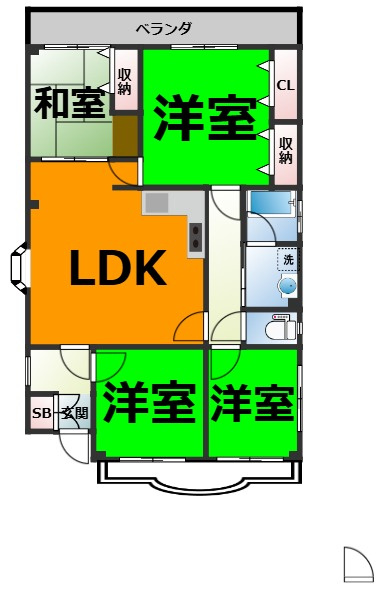 仲介手数料0円！中野町さくらマンション