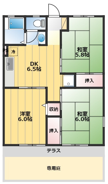 グレースコートⅠの間取り