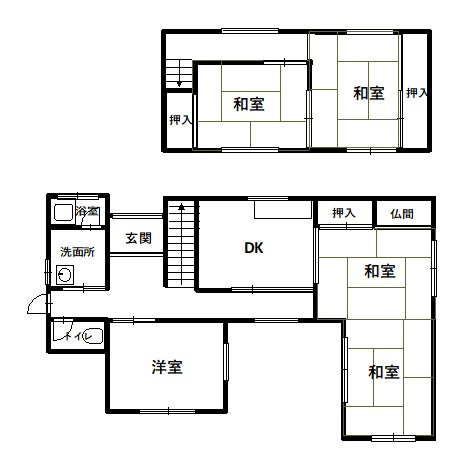 紀の川市西三谷・中古戸建・54773の間取り