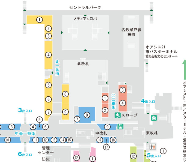 栄森の地下街　北一番街の間取り