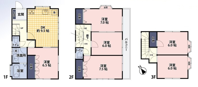 鶴ヶ島市鶴ヶ丘中古戸建の間取り