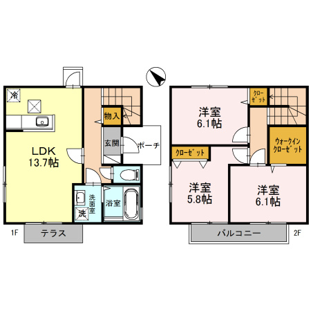 I-River Court　E棟の間取り