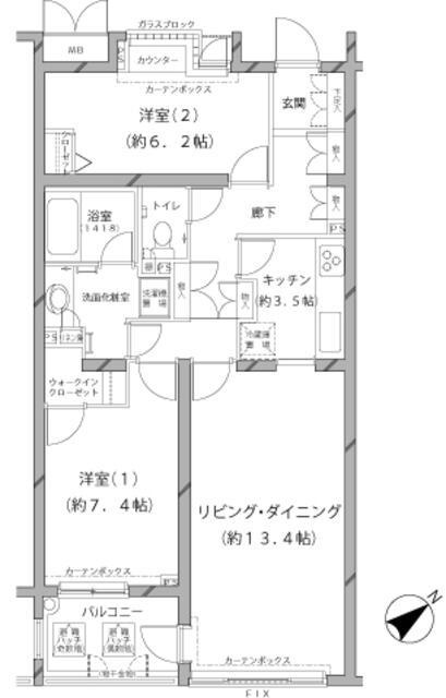 MFPRコート代官山の間取り|Jタイプ