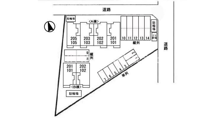 ル・ユニヴェールＢの区画図