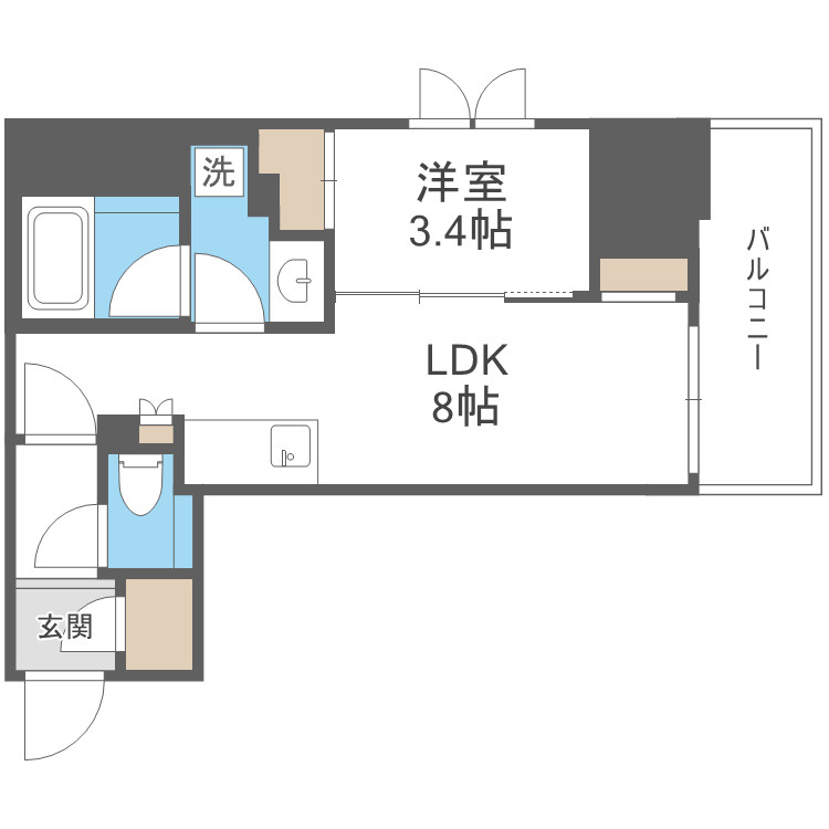 ルフォンプログレ堺筋本町タワーレジデンスの間取り