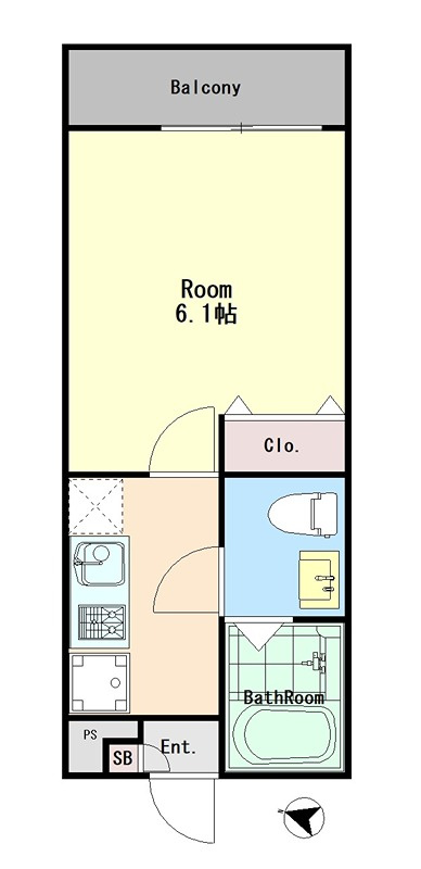 メゾングリーズ五香南の間取り