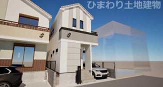 【外観】 | 茅ヶ崎市萩園  2号棟 11期 | イメージパース（完成時に現況と異なる場合は現況優先となります）