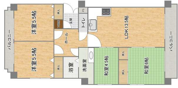 デュオ苦楽園の間取り