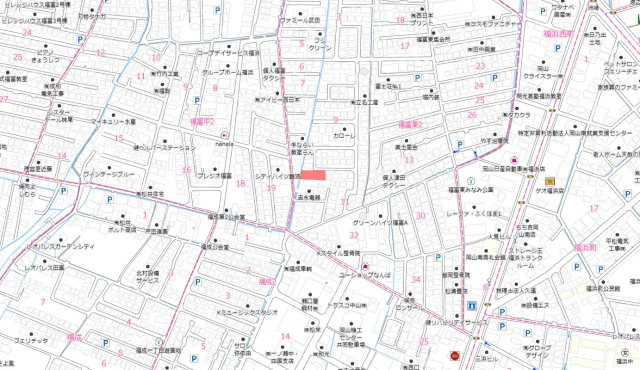 南区福富東　３区画の地図