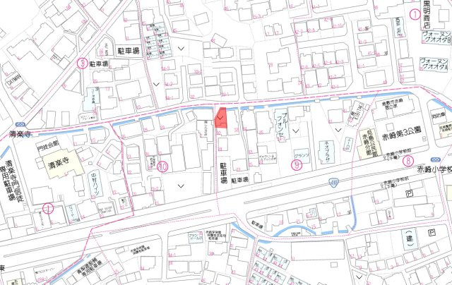 倉敷市児島赤崎　1区画の地図